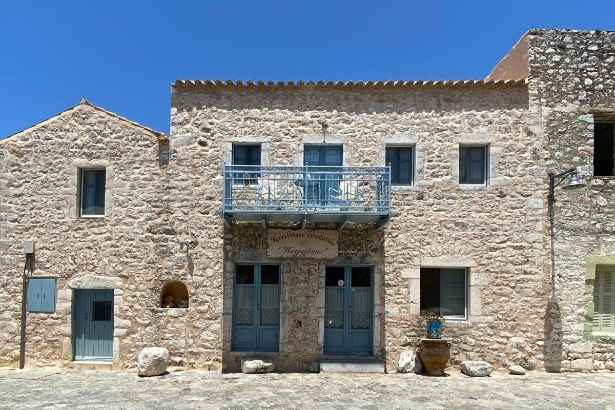 Stone-built guesthouse with neoclassical elements in Epirus
