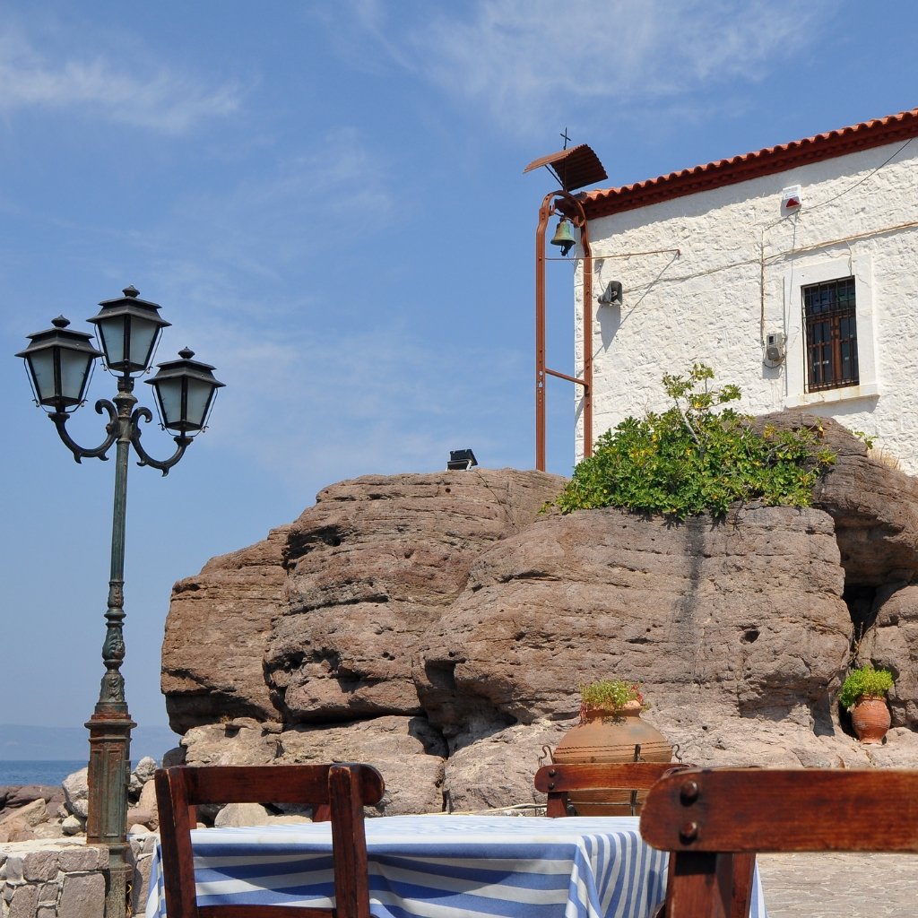 Exterior view of the Natural History Museum in Sigri, Lesvos