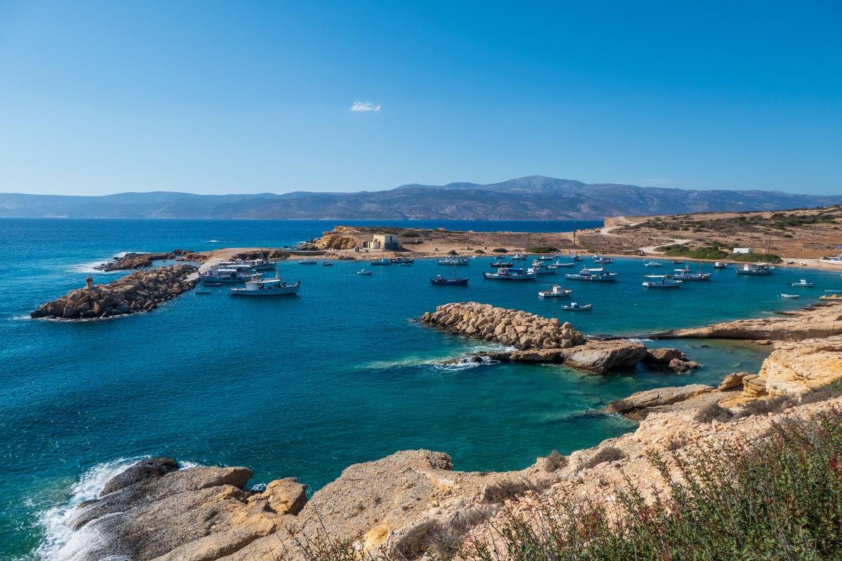 A beautiful bay in small cyclades Koufonisia island